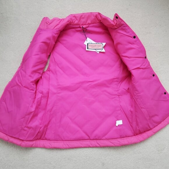 NWT Vineyard Vines Quilted Mountain Weekend Vest in Fuschia Pink szXS - Picture 3 of 16